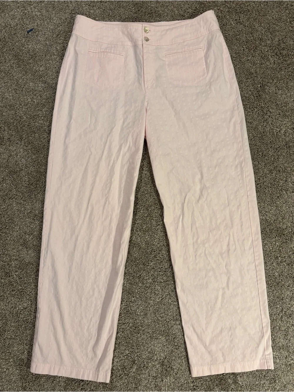 Chico's Design Women’s Light Pink 2-Piece Outfit Set Pantsuit Jacket Pants Sz 3